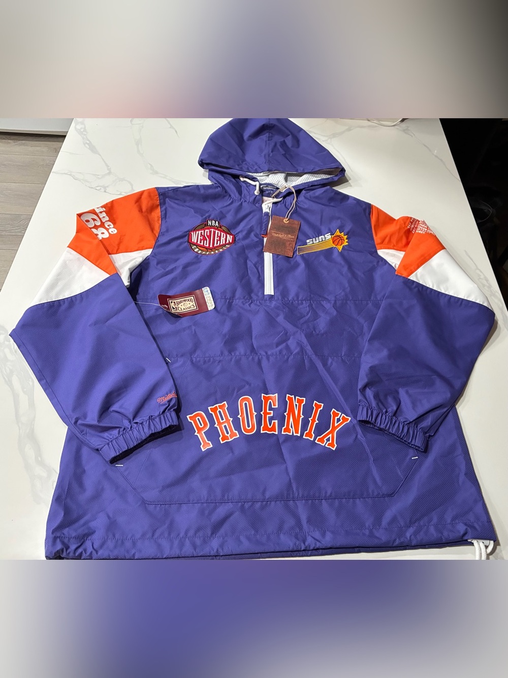 Phoenix Suns Men’s Mitchell & Ness Pullover Windbreaker (2XL) Retails For $115